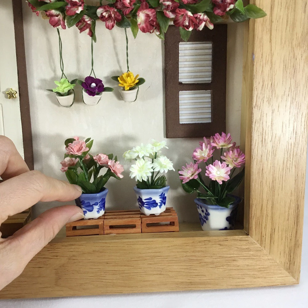 ของแต่งผนังห้อง ของจิ๋ว ของแต่งบ้าน ดอกไม้จิ๋ว กรอบรูปแต่งบ้านสไตล์วินเทจ