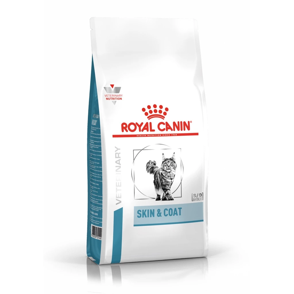 Royal canin Skin & Coat 1.5kg อาหารแมว สูตรบำรุงเส้นขน สำหรับแมวผิวหนังแห้ง แพ้ง่าย เสริมสร้างความแข็งแรงผิว พร้อมจัดส่งด่วน