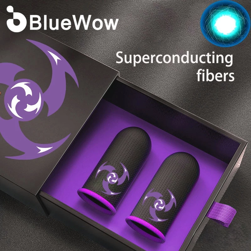 BluewowSpiral pillElectro Professional เกมนิ้วมือ Nano Fiber Breathable Sweatproof Gaming Thumb บางถุงมือสําหรับ Pubg