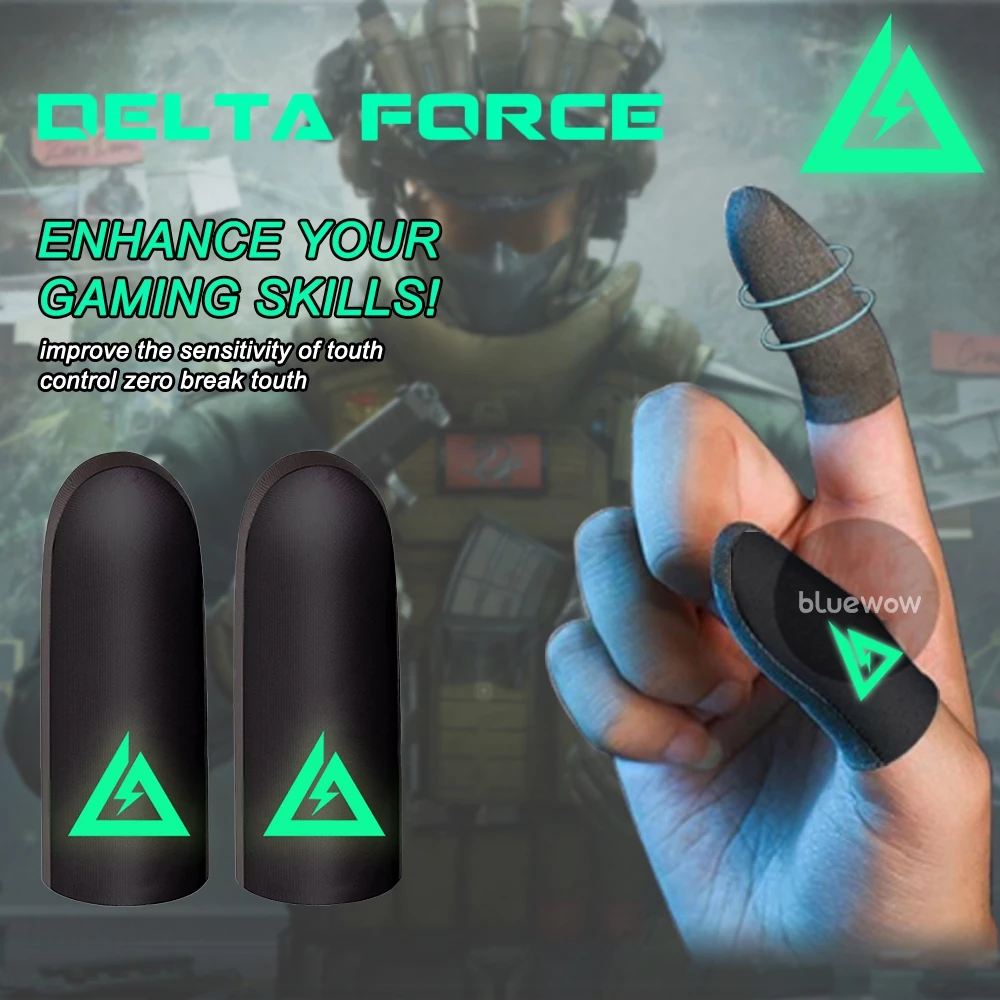 BlueWow 2026 ใหม่ Gaming Fingercase Touch Fingercase นิ้วลื่นสําหรับ Fearless Contract Delta PUBG