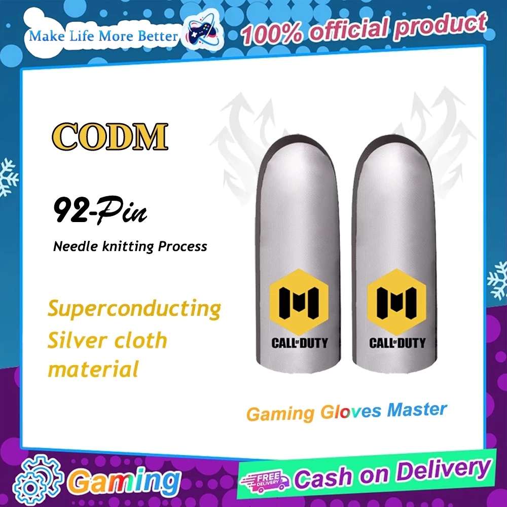 Hy Gaming Finger Sleeve ถุงมือเกมมืออาชีพผ้าสีเงินสําหรับถุงมือแขนนิ้วหัวแม่มือ CODM