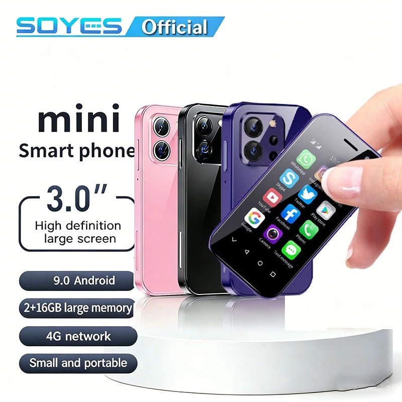 SOYES XS15 PRO Mini โทรศัพท์มือถือ 4G Quad Core 2GB RAM 16GB ROM 5MP กล้อง WIFI GPS Dual SIM แบบพกพาโทรศัพท์มือถือขนาดเล็ก 24H Fast Shipping ฟรีของขวัญ