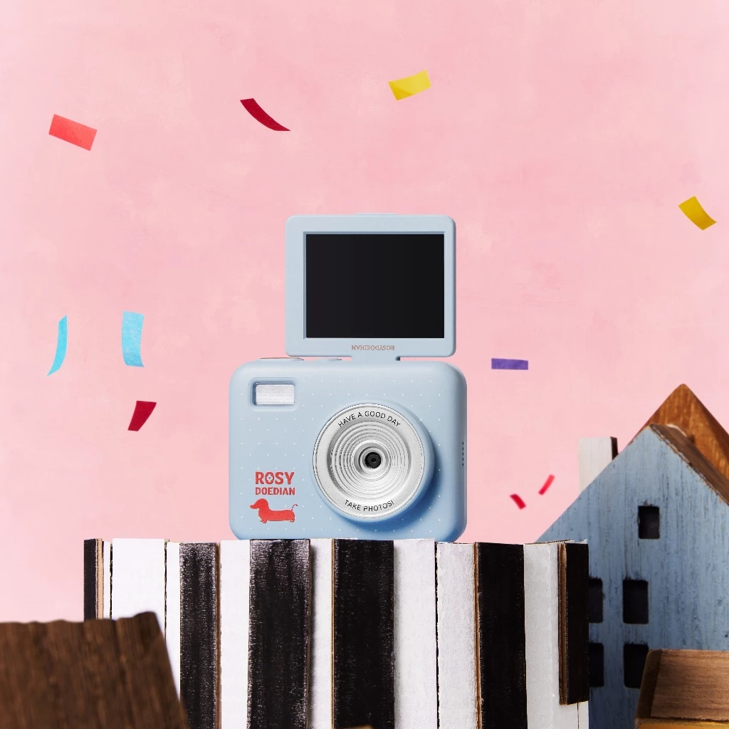 ROSYDOEDIAN TOYS Rosy's Pick Bestie CCD Camera Doe & Dian Dian 180° Flip Screen Retro Digital Camera Photo Video Compact Camera กล้องดิจิตอล จอพับ ถ่ายวิดีโอ
