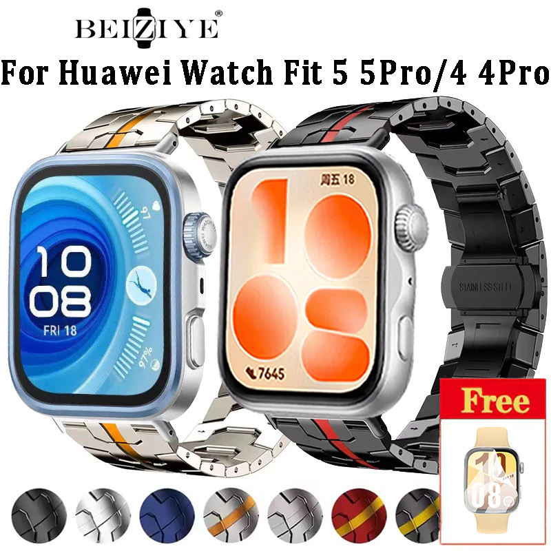 50% OFF ใหม่สแตนเลสสตีล สําหรับ Huawei Watch Fit 5 5 Pro สายโลหะสําหรับ Huawei Watch Fit 4/Fit 3 หรูหราธุรกิจสร้อยข้อมืออุปกรณ์เสริม ฿428.00 54 sold Comm Rate 11% Get Link