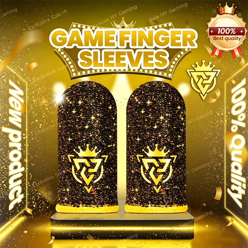 Shark KingityHY Gaming Finger Sleeves, Gamer Touchscreen Finger & Thumb Covers, Anti Sweat, Breathable, Ultra Thin, PUBG Game Gloves สําหรับโทรศัพท์/แท็บเล็ต