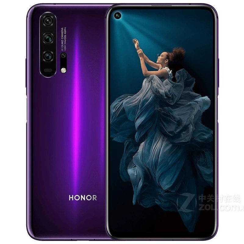 HONOR 20 PRO 8GB 256GB 4000mah โทรศัพท์สมาร์ท 6.26 4G โทรศัพท์มือถือ NFC Dual Sim สมาร์ทโฟน
