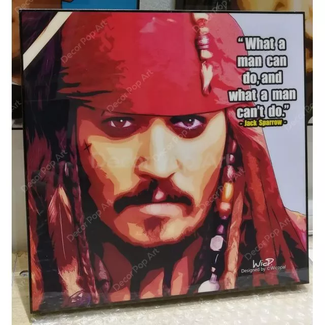 DECOR POP ART Captain Jack Sparrow รูปแต่งบ้าน home decor รูปติดผนัง ของแต่งบ้าน แต่งคอนโด แต่งห้องนอน แต่งร้าน รูปภาพ