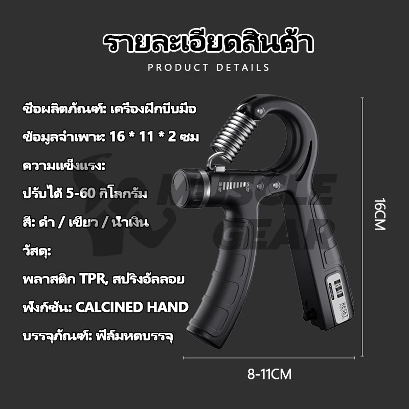 ที่บีบมือออกกำลังกาย แฮนด์กริ๊ป บริหารนิ้วมือ ที่บริหารนิ้ว มือบีบ อุปกรณ์ออก กล้ามเนื้อมือ กำลังกาย