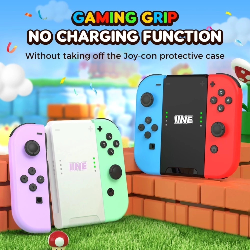 Iine ไม่มีฟังก์ชั่นชาร์จ Gaming Grip ด้ามจับขนาดเล็กและพกพาเข้ากันได้กับ Nintendo Switch & Switch Oled Joycon สําหรับ IINE Joypad