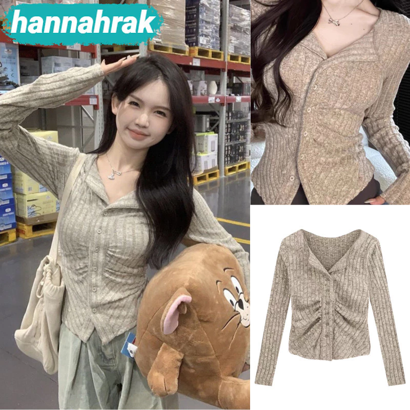 35% OFF เสื้อคาร์ดิแกนลําลอง แขนยาว คอปก ติดกระดุม สีพื้น เข้ากับทุกการแต่งกาย สไตล์ใหม่ เสื้อแขนยาวผู้หญิงสไตล์ ฿138.00 10พัน+ sold Comm Rate 12% Get Link