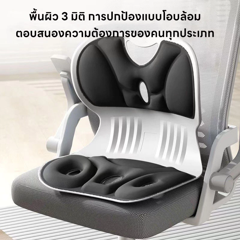 เก้าอี้รองปรับท่านั่ง เบาะสุขภาพ เบาะเก้าอี้ เบาะรองเอว นั่งนานไม่เมื่อย เก้าอี้รองปรับท่านั่ง หมอนรองหลัง