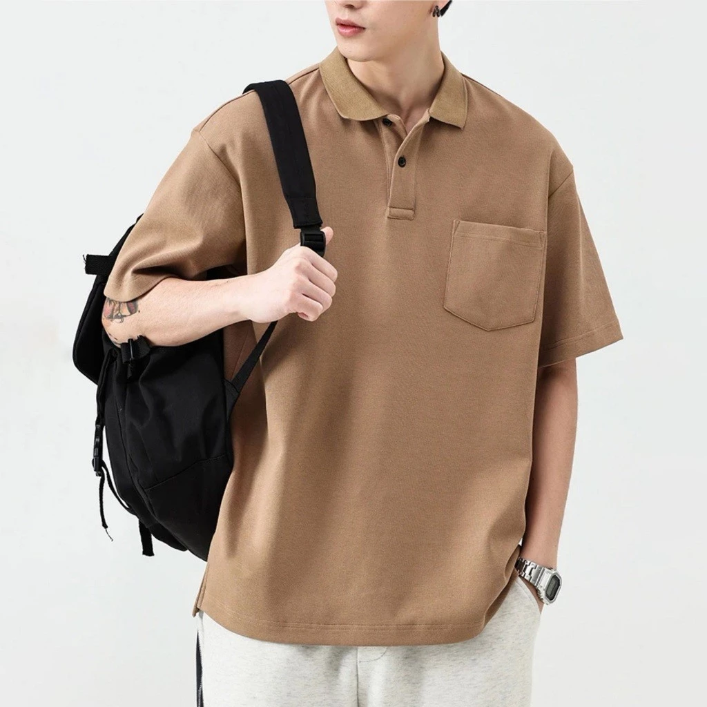 52% OFF 🔥BECoolMan🔥เสื้อโปโลผู้ชาย ฤดูร้อนรุ่นใหม่ คอปกครึ่งแขน หลวมแมทช์ลุคง่าย ลำลอง ยอดนิยม 454 sold