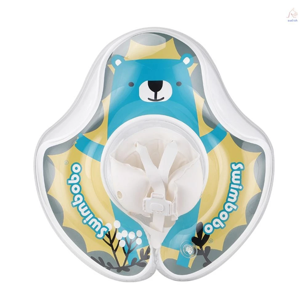 Swimbobo เด็กน่ารักสระว่ายน้ําลอย Inflatable เด็กว่ายน้ําลอยแหวนเด็กวัยหัดเดินสระว่ายน้ําลอยสําหรับ 6-36 เดือนเด็กทารกเด็กหญิงเทรนเนอร์ว่ายน้ําลอย