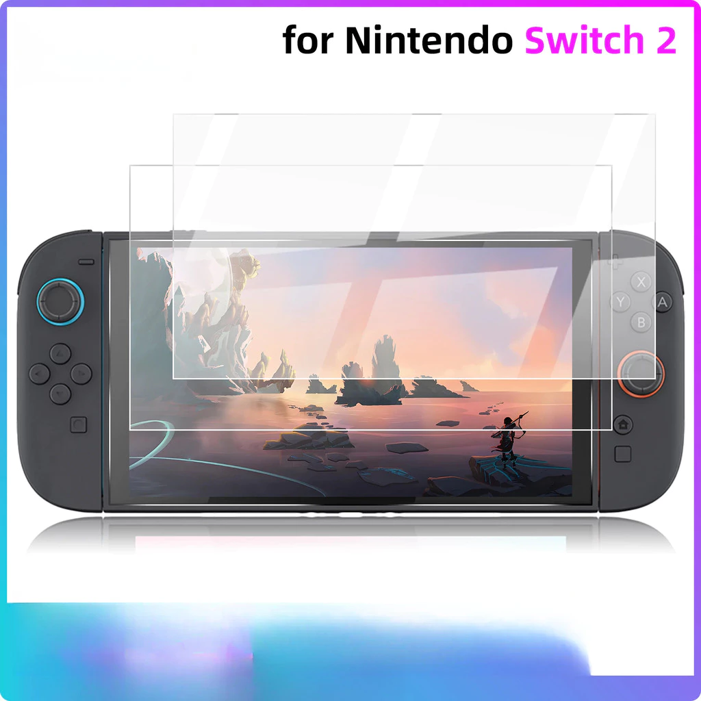 9H กระจกนิรภัยสําหรับ Nintendo Switch 2 ป้องกันหน้าจอสําหรับ Switch 2 ฟิล์มป้องกัน Anti-Scratch Gaming อุปกรณ์เสริมเครื่อง