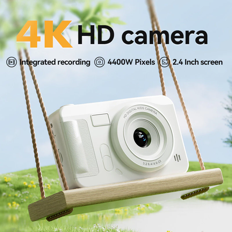 กล้องดิจิตอล 4K 44MP CCD HD กล้อง 8X ซูมโฟกัสอัตโนมัติ 2.4 นิ้วหน้าจอ Vlog กล้องแบบพกพามินิกล้องสําหรับการถ่ายภาพท่องเที่ยวของนักเรียน