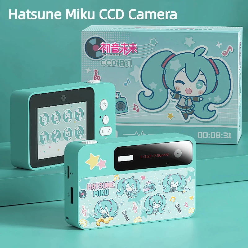กล้อง Hatsune Miku CCD ด้านหน้าด้านหลังกล้องคู่ HD วิดีโอ 2.4 นิ้วหน้าจอเด็กของขวัญ