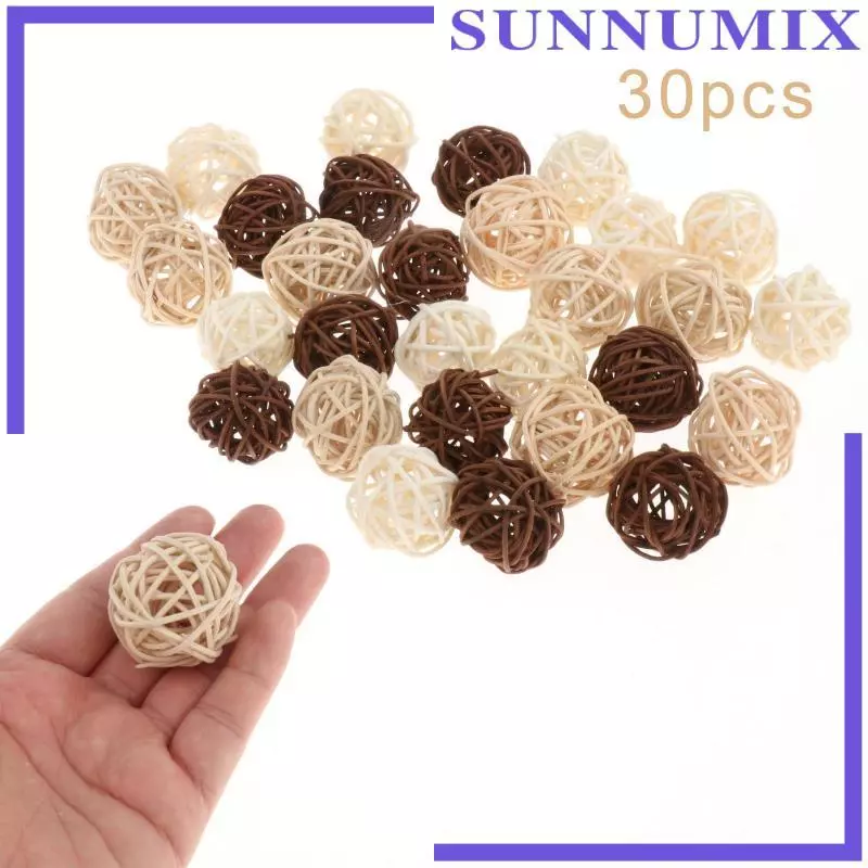 [ซันนิมิกซ์] 30x ตกแต่งลูกหวายแจกันชามฟิลเลอร์3เซนติเมตร3สีเครื่องประดับบ้านสําหรับสวนคริสต์มาสแต่งงานฮาโลวีนตกแต่งบ้าน
