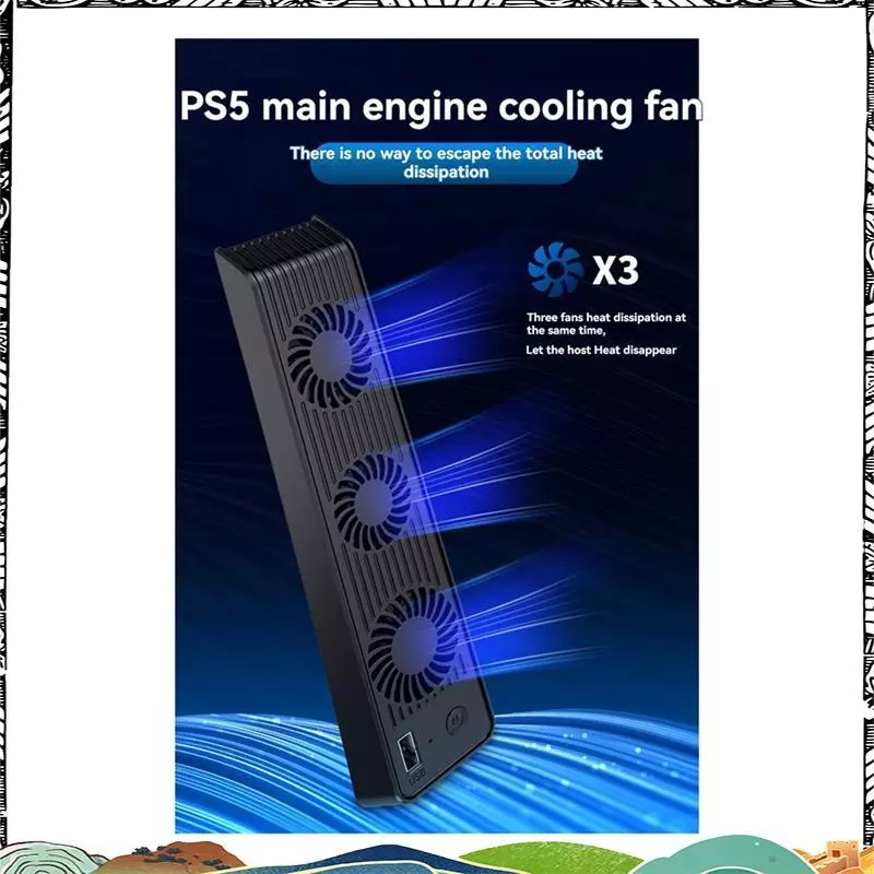 Super For Gaming Console พัดลมระบายความร้อน, พัดลมลดเสียงรบกวนเงียบพร้อมไฟ LED