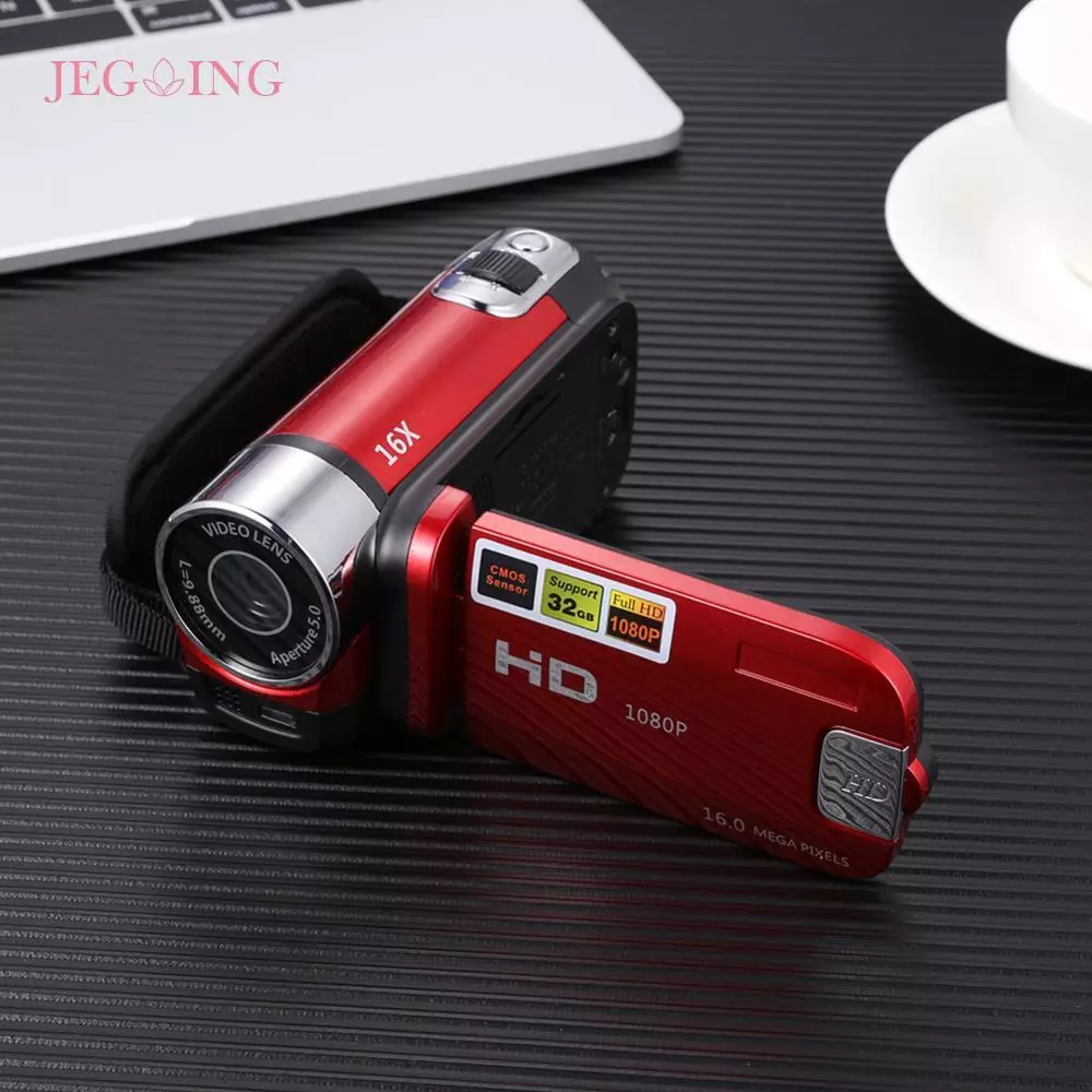 กล้องวิดีโอดิจิตอล Full HD 1080P 32GB 16x ซูมกล้องวิดีโอขนาดเล็ก DV กล้อง