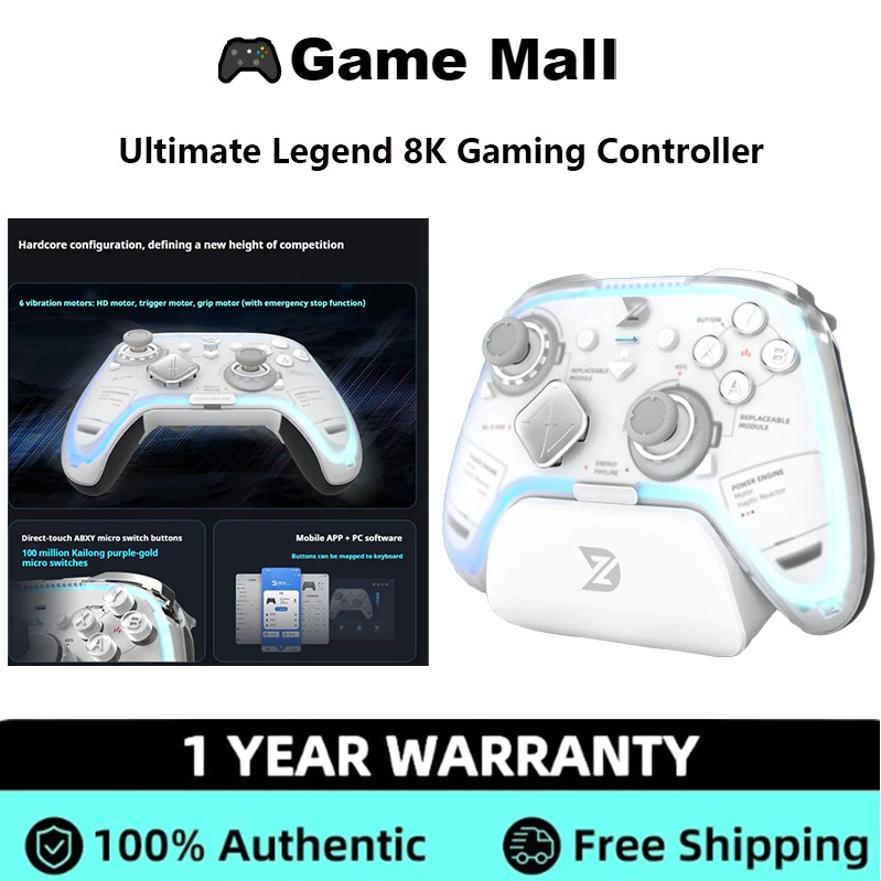 Ultimate Legend 8K Gaming Controller Modular Competitive APEX คอมพิวเตอร์ Steam Controller คู่แถว Switch2 Controller ไร้สายบลูทูธ Phon