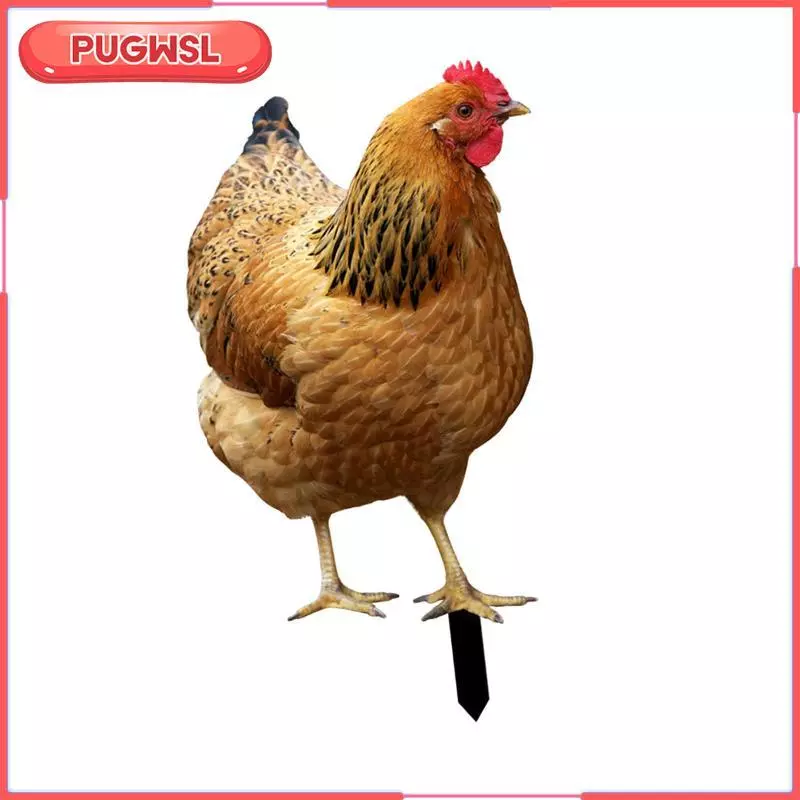[pugwsl] ไม้ตีสวนไก่ ตกแต่ง ลายไก่เหมือนจริง ป้ายสวน รูปสัตว์สําหรับเส้นทางสวนและพื้นที่สวนอื่นๆ