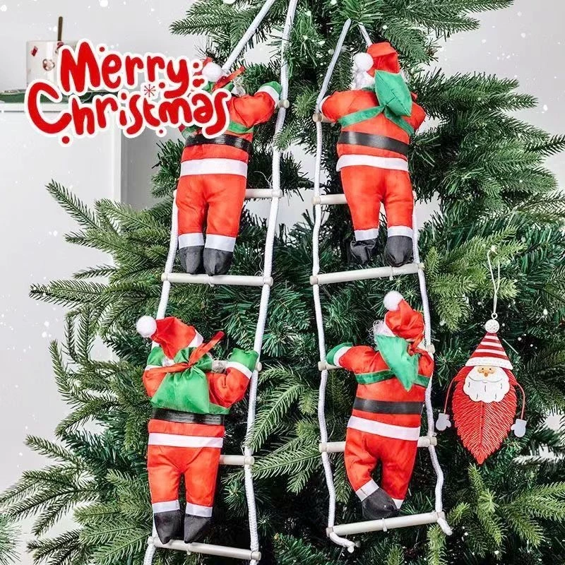 จัดส่งภายใน 3 ชั่วโมง🎄ซานต้าปีนบันไดเชือก ของตกแต่งคริสต์มาส แต่งบ้าน แต่งผนัง ของขวัญคริสต์มาส ของเล่นเด็ก