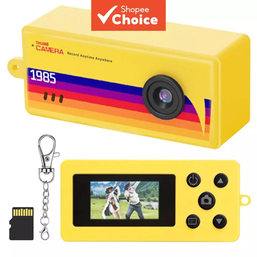 Mini พวงกุญแจกล้องน่ารัก Mini Digital กล้อง 32GB Sd การ์ดสะสมของขวัญ Vintage สําหรับ Travel Camp Snap ของขวัญวันเกิดคริสต์มาส
