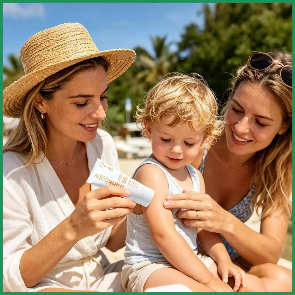 ครีมกันแดดสําหรับเด็ก 177ml กันน้ําธรรมชาติ SPF 50 ครีมป้องกันแสงแดดติดทนนานสําหรับฤดูร้อน Body Arms ขาหลัง aath
