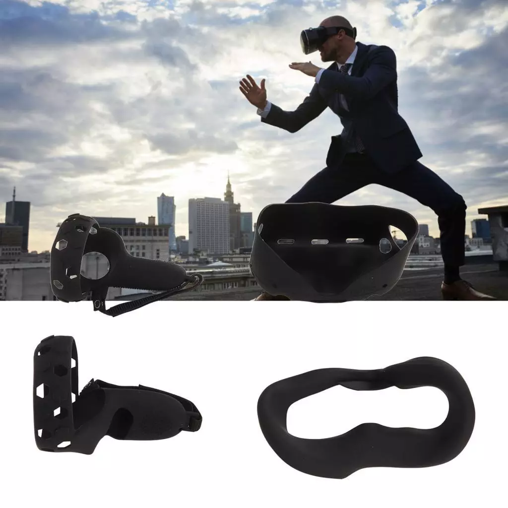 Haape AKLOSIPY VR ชุดฝาครอบซิลิโคนป้องกันสําหรับ 2 - Grips Scratch- Lens Slip Design Enhanced Gaming Experience