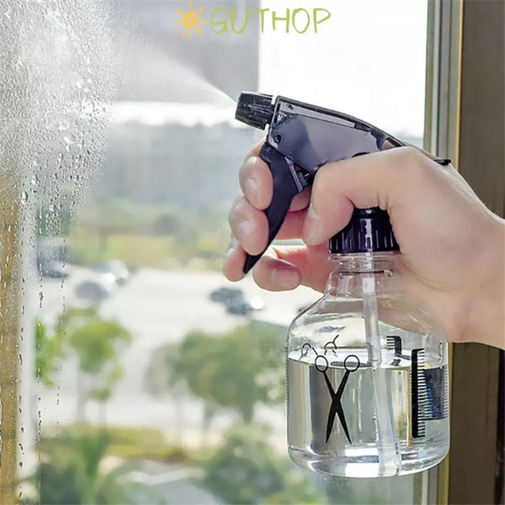 GUTHOP ขวดสเปรย์ทําผม, เครื่องมือทําสวน 250ML ขวดสเปรย์ทําสวน, เครื่องมือผมโปร่งใสแบบพกพาพลาสติกสปริงเกลอร์ทําสวนสําหรับร้านทําผมตัดผม/ทําสวน