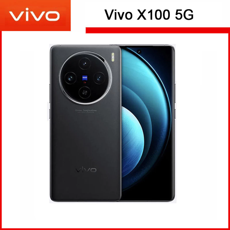 โทรศัพท์มือถือ Vivo X100 5G 120Hz AMOLED หน้าจอโค้ง 9300 ขนาดทั้งหมดสีดีโทรศัพท์มือสองดั้งเดิม