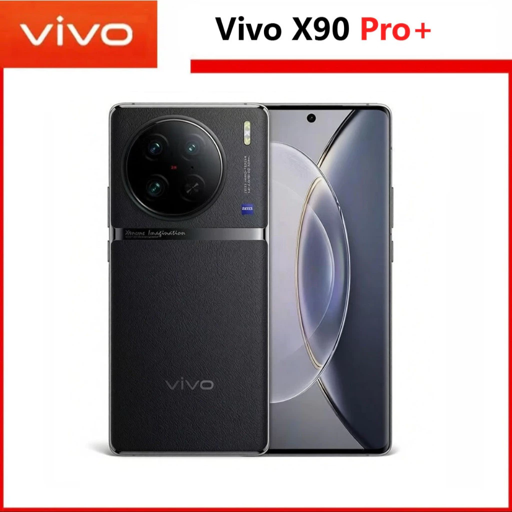 โทรศัพท์มือถือ Vivo X90 Pro + Plus 5G Snapdragon 8 Gen 2 4nm Ocat Core ทุกสีฟังก์ชั่นที่ดีโทรศัพท์ที่ใช้เดิม