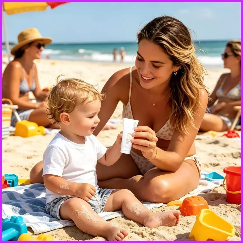ครีมกันแดดสําหรับเด็ก 177ml Natural Waterproof SPF 50 ครีมป้องกันแสงแดดติดทนนานสําหรับฤดูร้อน Body Arms Back tayenith