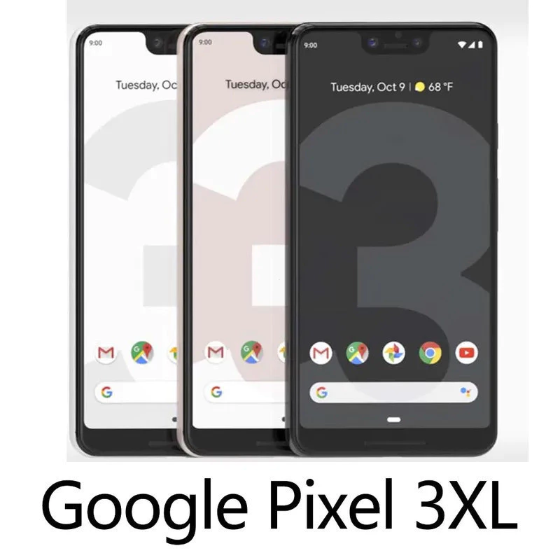 Google Pixel 3XL Octa Core โทรศัพท์มือถือ 6.3 "Snapdragon 845 4GB+64GB Android NFC ลายนิ้วมือ 3Xl โทรศัพท์มือถือสมาร์ทโฟนมือสอง OLCG