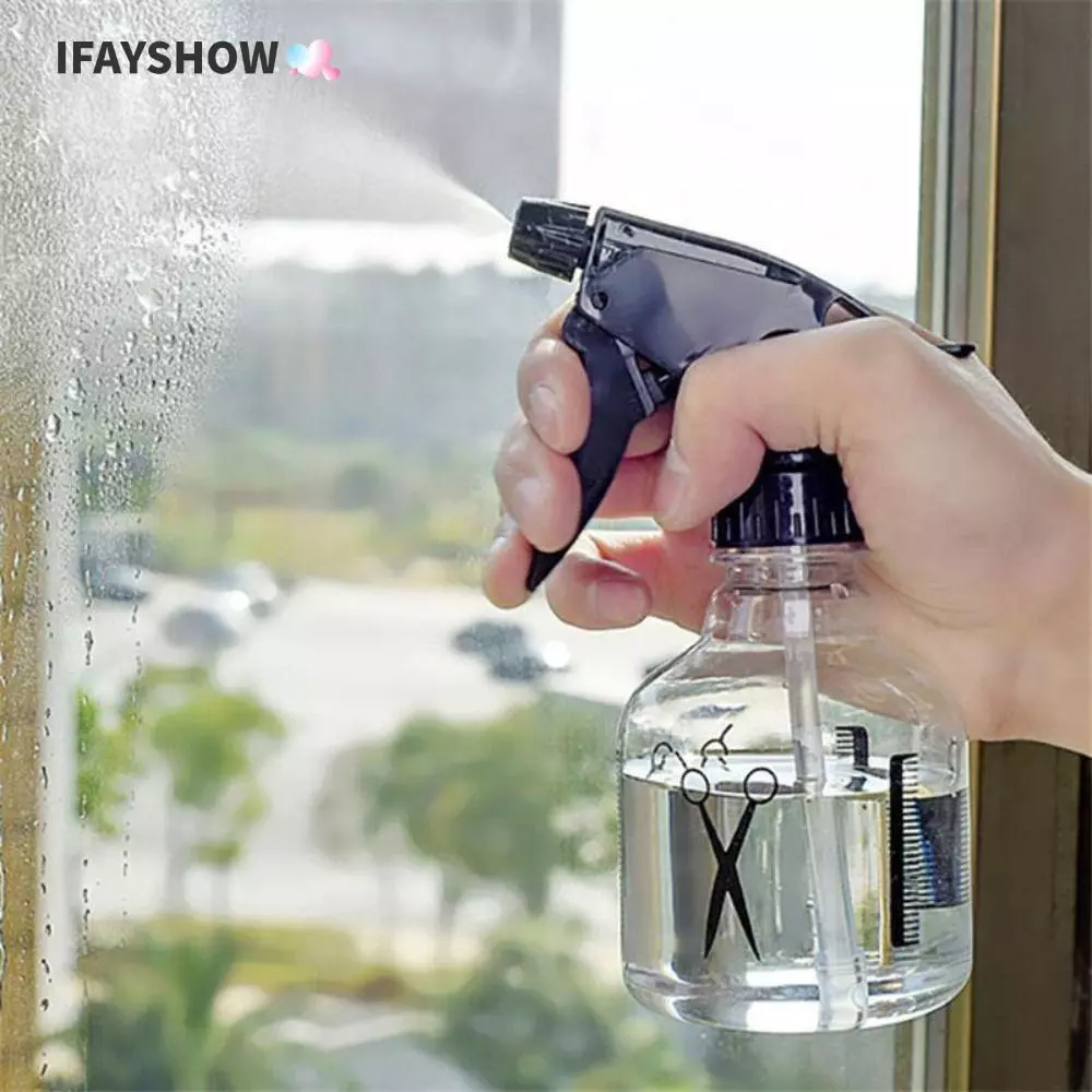 IFAYSHOW ขวดสเปรย์ทําผม,เครื่องมือทําสวนขวดสเปรย์ทําสวนโปร่งใส,แบบพกพา 250ML พลาสติกเครื่องมือผมสวนสปริงเกลอร์สําหรับร้านทําผมตัดผม/ทําสวน