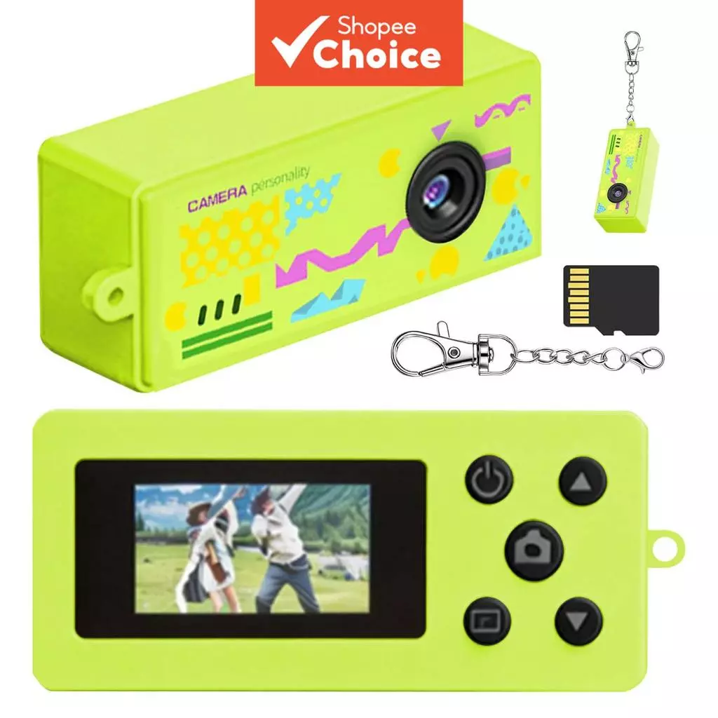 Mini พวงกุญแจกล้อง Mini Digital กล้อง 32GB Sd การ์ดสะสมของขวัญ Vintage สําหรับ Travel Camp Snap ของขวัญวันเกิดคริสต์มาส