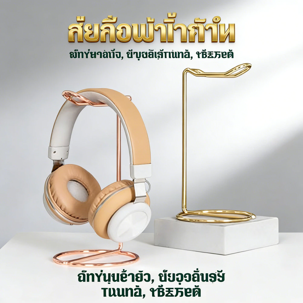 ตั้งชุดหูฟังขาตั้งหูฟังจอแสดงผลขาตั้งเหล็กขาตั้งโลหะหักตั้งหูฟัง Gaming Headphone stand