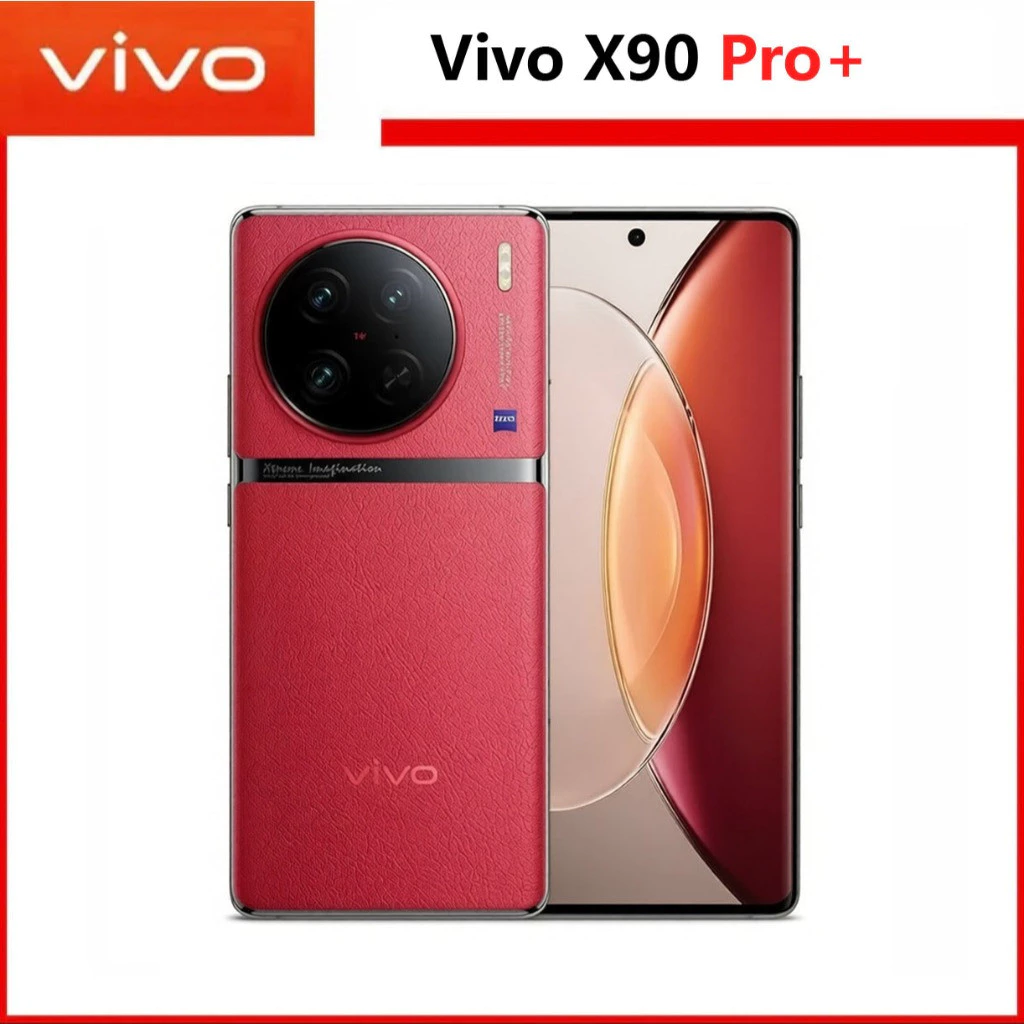 โทรศัพท์มือถือ Vivo X90 Pro + Plus 5G Snapdragon 8 Gen 2 4nm Ocat Core ทุกสีสภาพดีโทรศัพท์มือสองต้นฉบับ