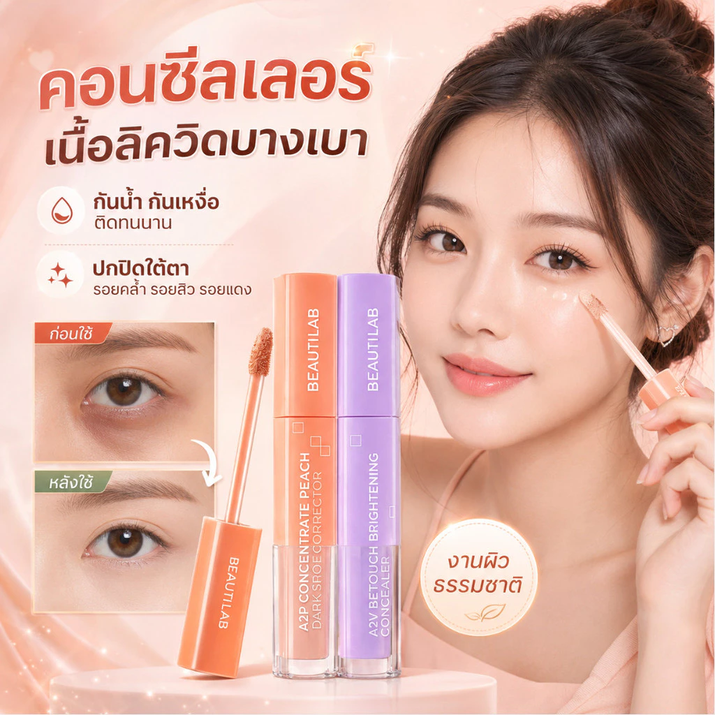 NEW【สูตรบางเบา】คอนซีลเลอร์เนื้อลิควิดบาง