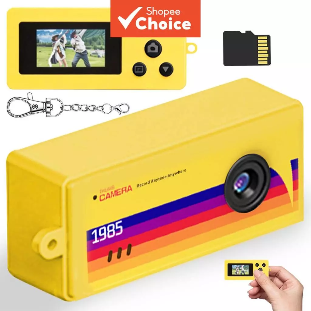 กล้อง Thumb Camera 1080P ขนาดเล็ก มาพร้อมเมมโมรี่การ์ด 32GB เหมาะสําหรับบันทึกวิดีโอในการเดินทางหรืองานปาร์ตี้ มีหลายสีให้เลือก