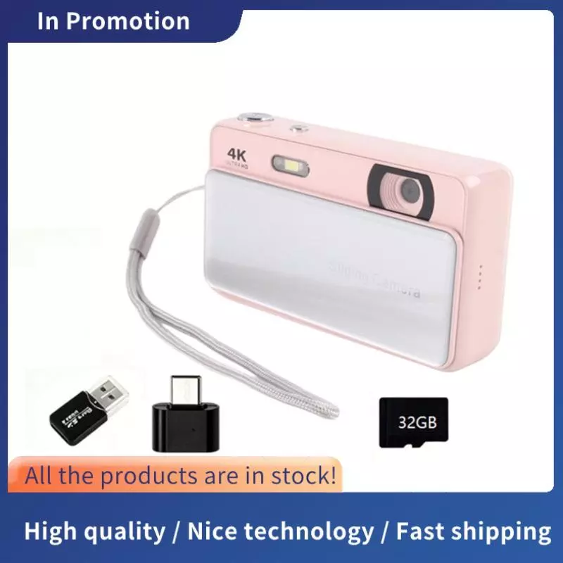 M15 4K HD สไลด์กล้องดิจิตอล 2.8 "หน้าจอ IPS ออโต้โฟกัส Vlogging กล้อง 16X ซูมบันทึกวิดีโออุปกรณ์ถ่ายภาพ 32GB