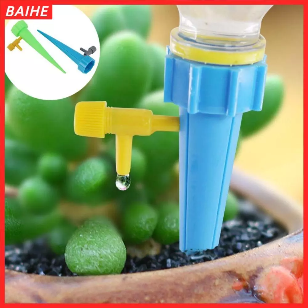 BAIHE 1/4 ชิ้นอุปกรณ์รดน้ําอัตโนมัติ,อุปกรณ์สวนสวนระบบสปริงเกลอร์สวนสปริงเกลอร์,ปรับระบบชลประทาน Houseplant ดอกไม้หม้อหยดเครื่องมือทําสวน
