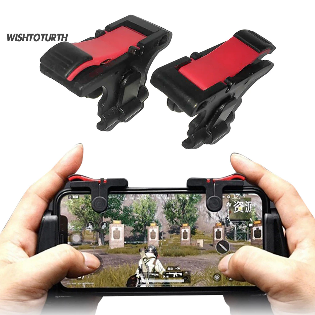 ☼WT 1 คู่ D9 ที่วางโทรศัพท์มือถือพลาสติก Gaming Triggers ตัวควบคุมเกม Gamepad สําหรับ Home