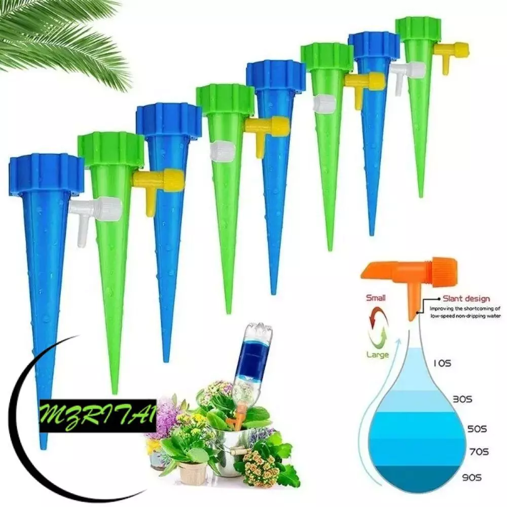 MARITA1 1/4 ชิ้นอุปกรณ์รดน้ําอัตโนมัติ,สวนระบบสปริงเกลอร์อุปกรณ์สวนสปริงเกลอร์สวน,ปรับระบบชลประทาน Houseplant กระถางดอกไม้หยดเครื่องมือทําสวน