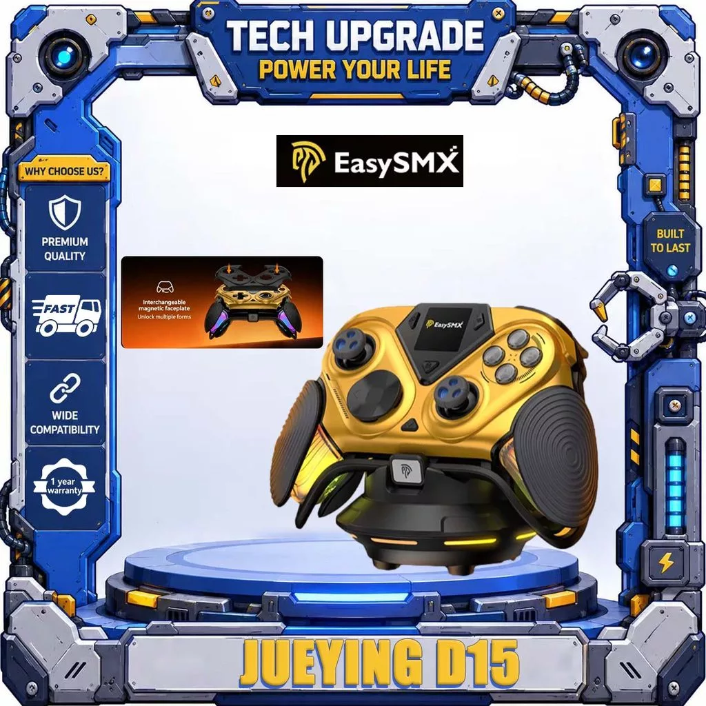 Easysmx Shadow D15 Gaming 8K Controller TMR จอยสติ๊ก PC Steam ไร้สาย Apex FPS Elite อุปกรณ์ต่อพ่วงบลูทูธ