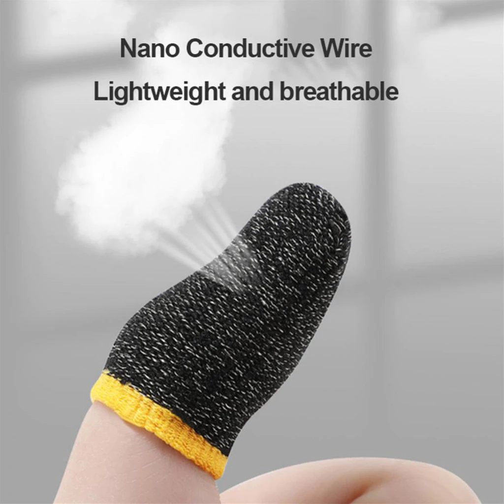 [laiyanist] 8 ชิ้น Gaming Finger Cover ตัวควบคุมเกม Anti Sweat Scratch Touch Screen เกมนิ้วมือ Thumb Cover ถุงมือ