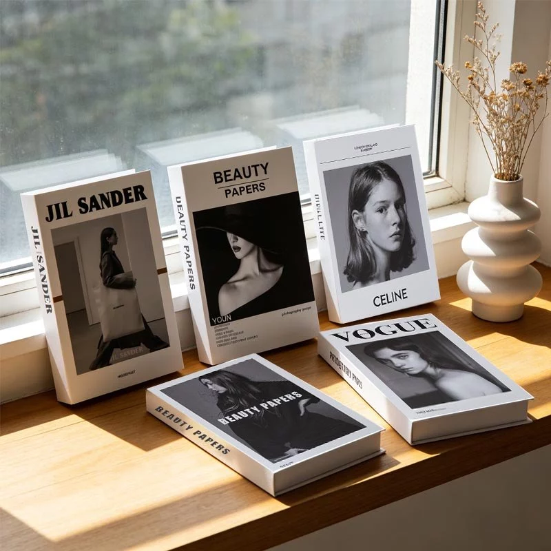 หนังสือปลอม หนังสือแต่งบ้าน ของแต่งบ้าน หนังสือโชว์ พร็อพถ่ายรูป ฉากถ่ายรูป ตกแต่งหนังสือบ้าน สําหรับตกแต่งบ้าน คาเฟ่
