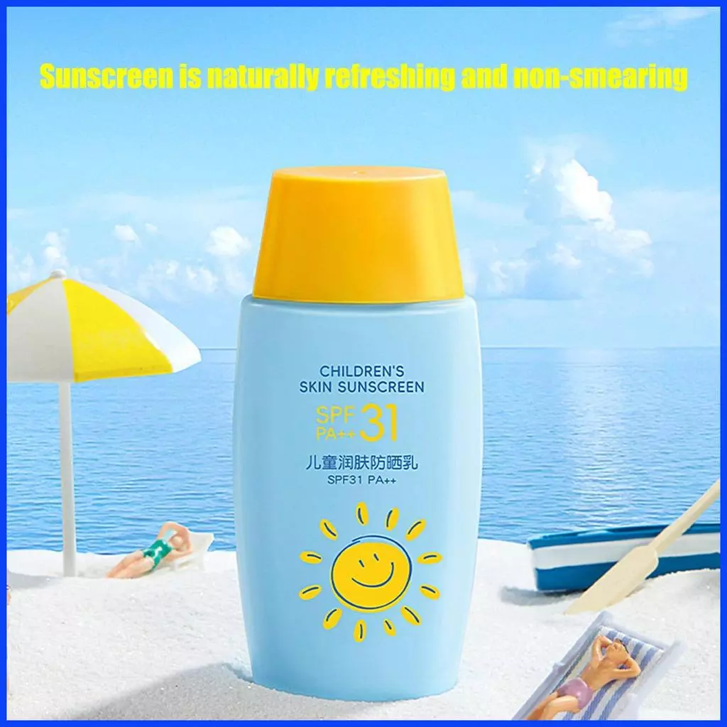 ครีมกันแดดสําหรับเด็ก Non-Greasy Sun Protection Lotion Children Skin Care SPF 31 Protection for Camping Beach fadzath
