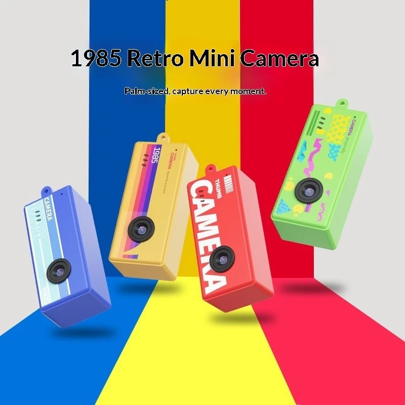 Thumb กล้อง 1080P HD แบบพกพา Retro พวงกุญแจ Cam Vlog ยิงทุกวันของขวัญวันเกิดคริสต์มาส