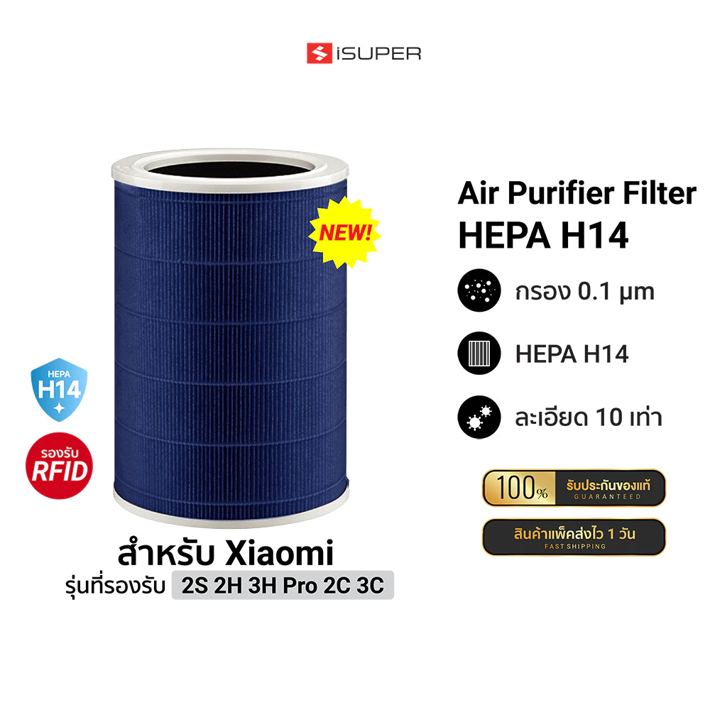 iSUPER Air Purifier HEPA 14 Filter ไส้กรองสำหรับ Xiaomi Air Purifier Filter